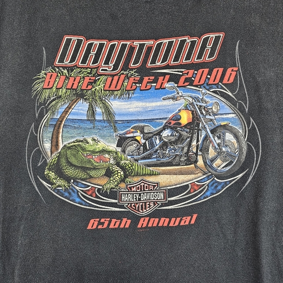 2006 Harley Davidson Daytona Beach Florida  Bike Week Sleeveless Muscle Shirt LG - Picture 1 of 7